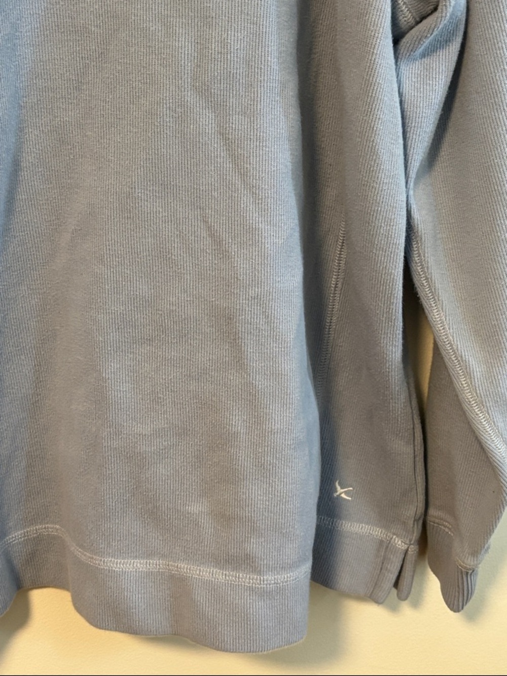 Eddie Bauer Light Blue Quarter-Zip Pullover - Picture 4 of 5